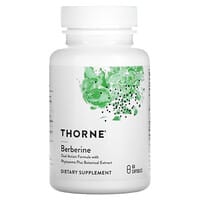 Thorne, берберин, 1000 мг, 60 капсул (500 мг в 1 капсуле)