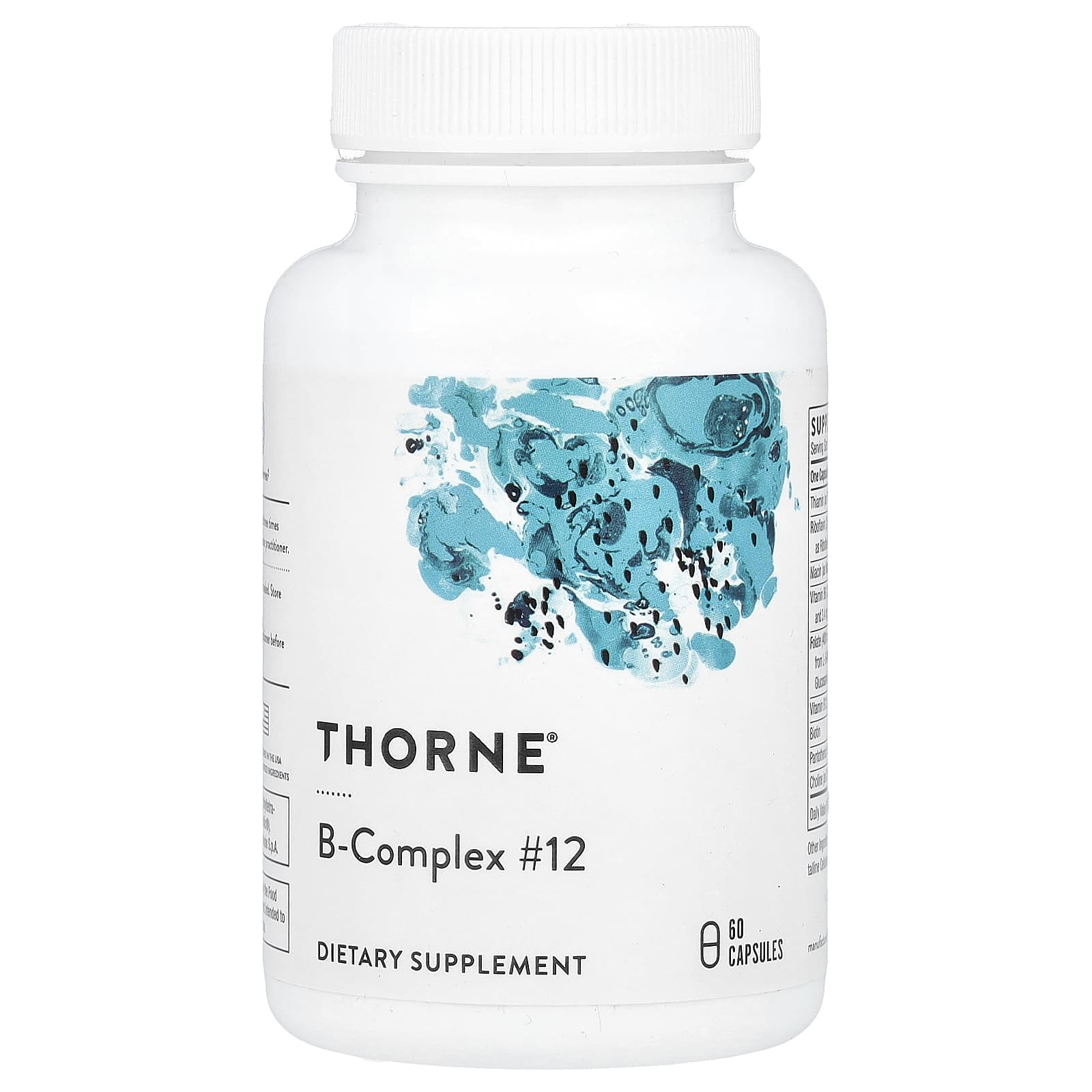 Thorne, 複合維他命B #12,60粒素食膠囊