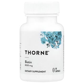 Thorne, биотин, 8000 мкг, 60 капсул