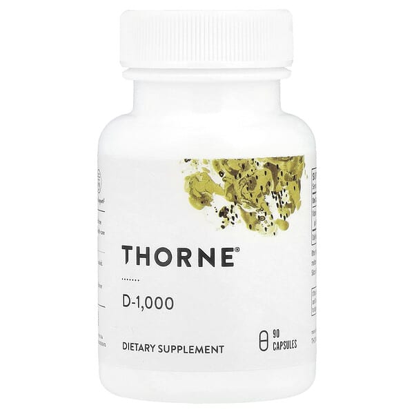 Thorne, D-1.000, 90 Kapsul (25 mcg per Kapsul)