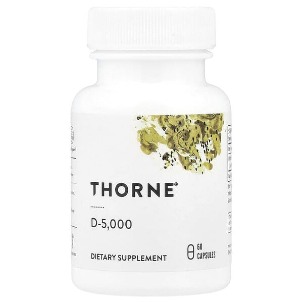Thorne, D-5,000, 60 Kapsul (125 mcg per Kapsul)