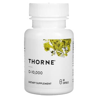Thorne, D-10 000, 250 мкг (10 000 МЕ), 60 капсул