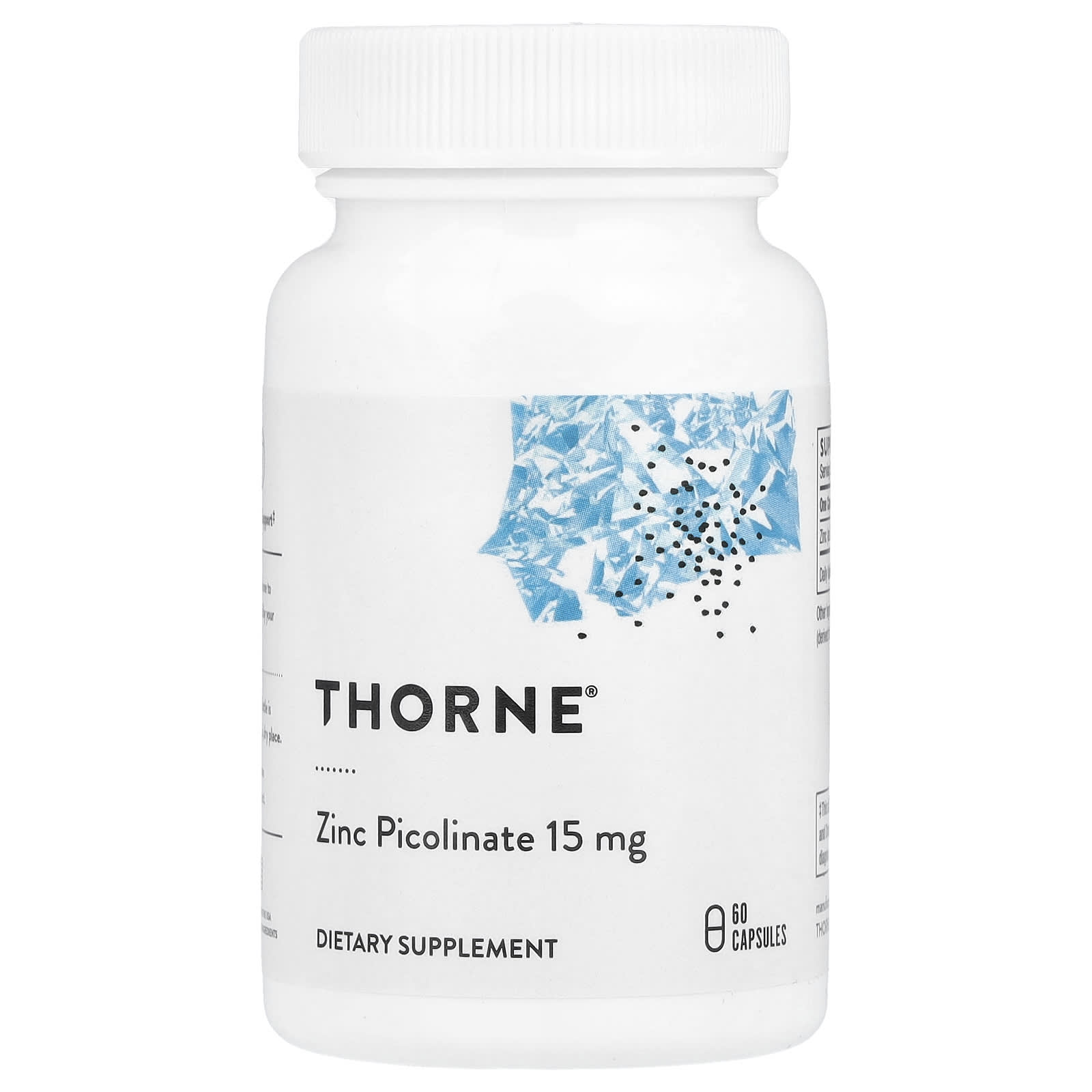 15個セット　Thorne ピコリン酸　15mg Zinc Picolinate, 15 mg, 60 Capsules
