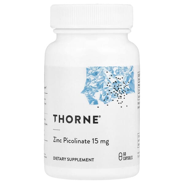 Thorne, Zinc Pikolinat, 15 mg, 60 Kapsul