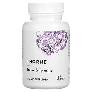 Thorne Research, اليود والتيروزين، 60 كبسولة نباتية