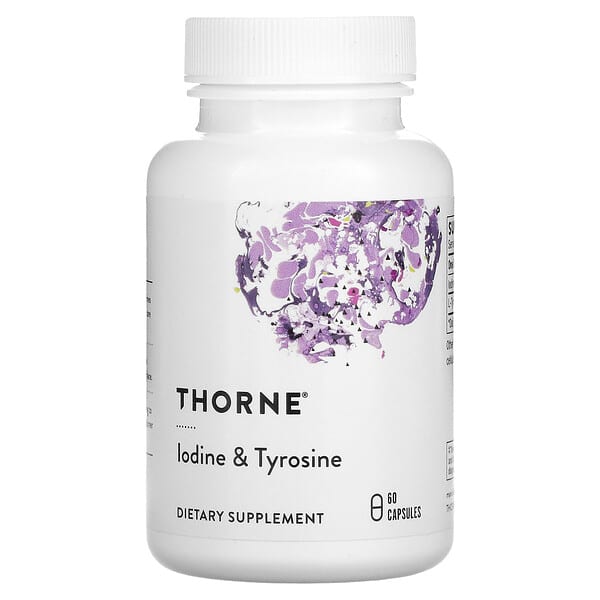 Thorne‏, اليود والتيروزين، 60 كبسولة نباتية (المنتجات المتوقفة) 