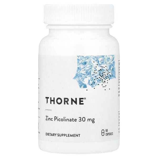 Thorne Zinc Picolinate, 30 mg, 60 Capsules