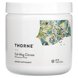 Thorne Research, Cal-Mag Citrate, шипучий порошок, 7,5 унций (214 г)