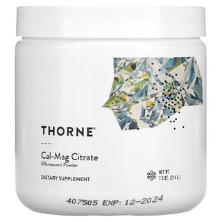 Thorne, Cal-Mag Citrate, Pó Efervescente, 214 g (7,5 oz)