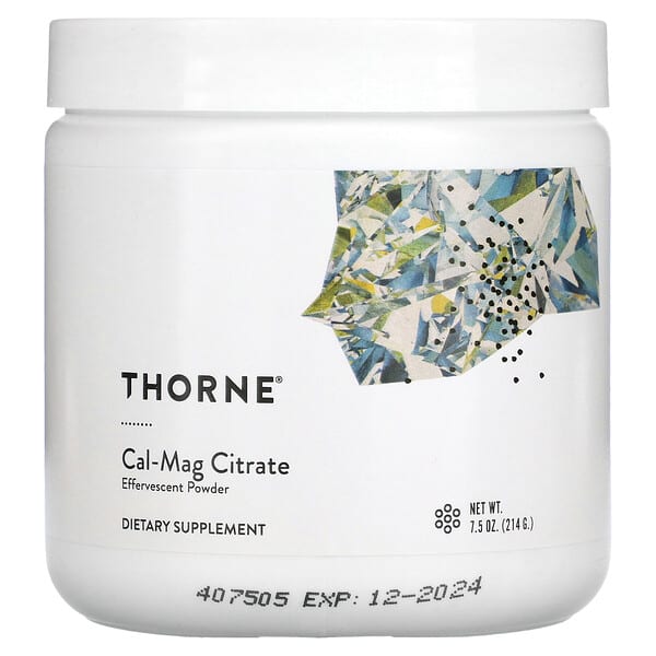 Thorne, Cal-Mag Citrate, Effervescent Powder, 7.5 oz (214 g)