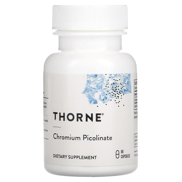 Thorne, 吡啶甲酸铬，60粒胶囊