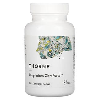 Thorne, Magnesium CitraMate, Suplemento alimentario, 90 cápsulas