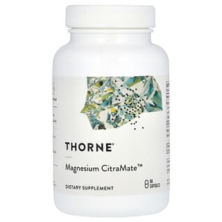 Thorne, Magnesium Citramate, добавка с магнием, 90 капсул