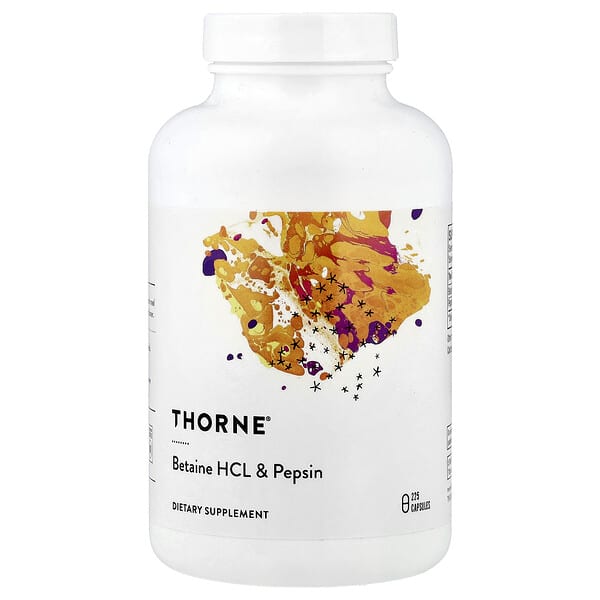 Betaine HCL & Pepsin, 225 Capsules