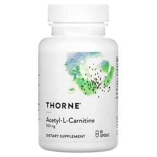 Thorne, Carnityl, ацетил-L-карнитин, 60 капсул