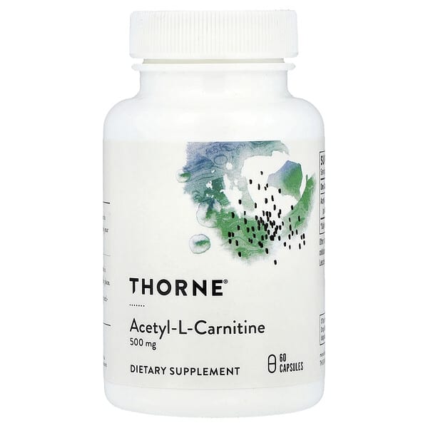 Thorne Acetyl-L-Carnitine, 500 mg, 60 Capsules