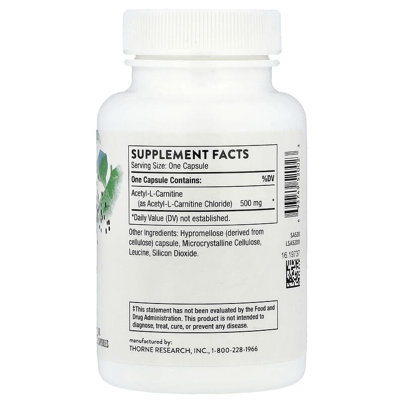 thorne l carnitine Acetyl-L-Carnitine (formerly Carnityl) – Solutions 4 Health