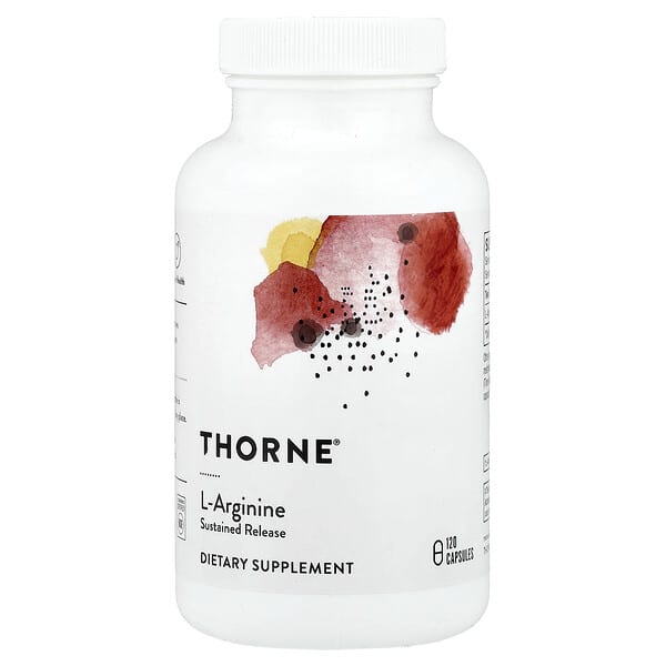 Thorne, L-аргинин, 120 капсул (500 мг в 1 капсуле)
