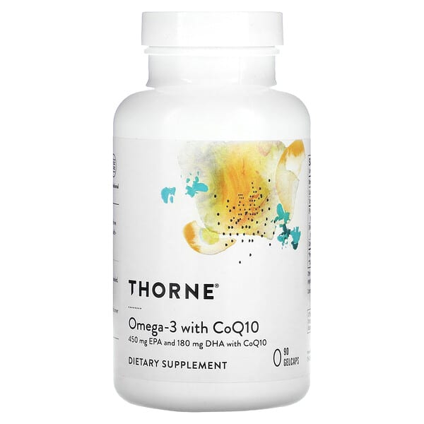 Thorne, Omega-3 w/CoQ10, 90 Cápsulas Gelificadas