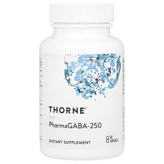 Thorne, PharmaGABA-250, добавка з ГАМК, 60 капсул