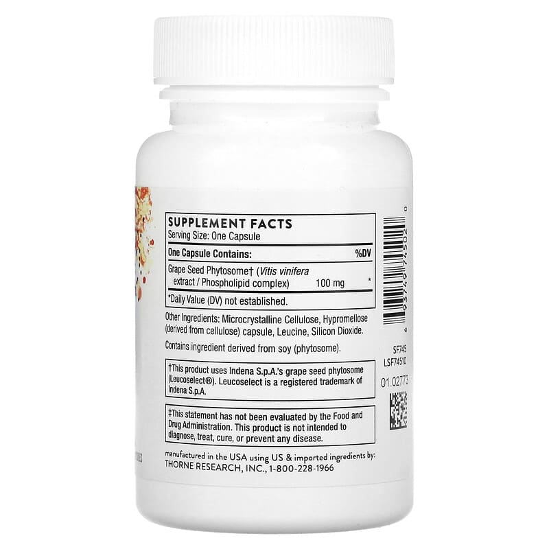 Grape Seed Extract, 60 Capsules (100 mg per Capsule)