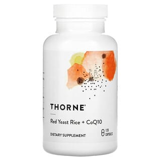 Thorne, красный дрожжевой рис с коэнзимом Q10, 120 капсул