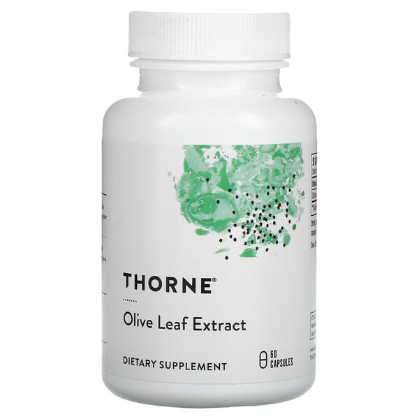 Thorne, Extracto de hoja de olivo, 60 cápsulas vegetales (Producto descontinuado) 