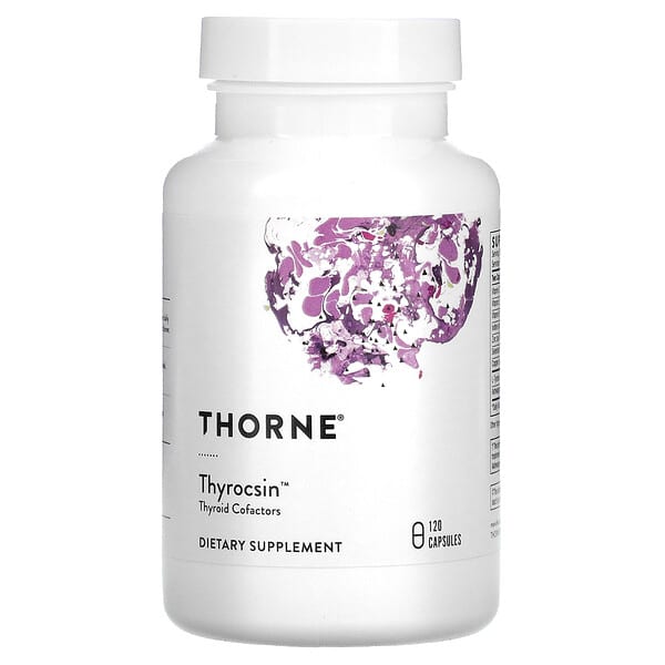 Thorne, Thyrocsin, кофакторы для щитовидной железы, 120 капсул