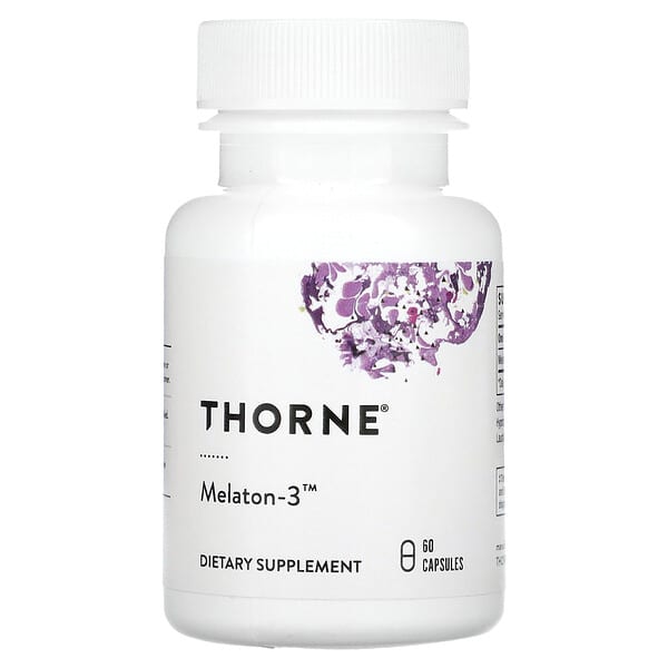 Thorne, Melaton-3, Suplemento alimentario, 60 cápsulas