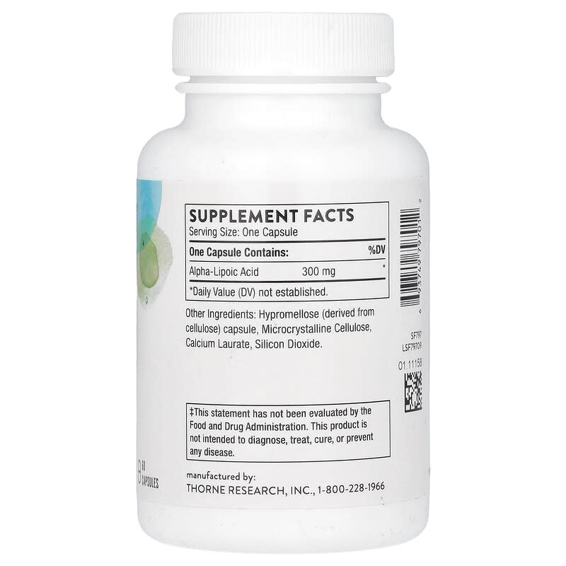 Alpha-Lipoic Acid, 60 Capsules (300 mg per Capsule)
