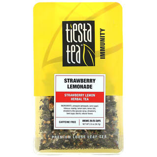 Tiesta Tea Company, Thé en vrac de qualité supérieure, Limonade à la fraise, Sans caféine, 56,7 g