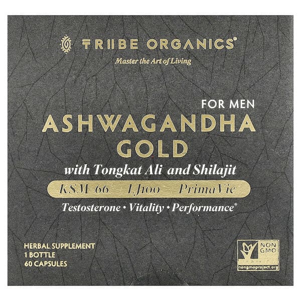 Tribe Organics, Ashwagandha Gold, For Men, 60 Capsules — product photo 1