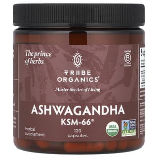 Tribe Organics, 아슈와간다 KSM-66®, 캡슐 120정