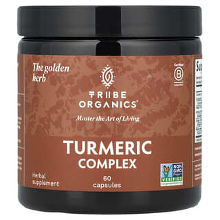 Tribe Organics, Complejo de cúrcuma, 60 cápsulas