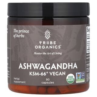 Tribe Organics, Ashwagandha, KSM-66®, Vegano, 90 cápsulas