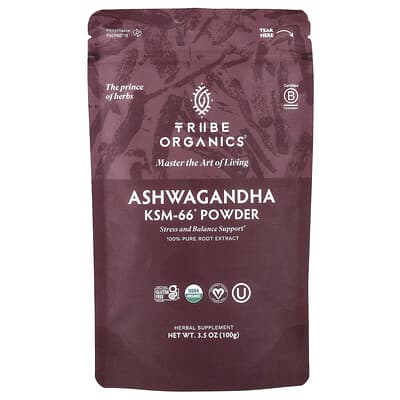 Tribe Organics, Ashwagandha KSM-66® Powder, 3.5 oz (100 g)