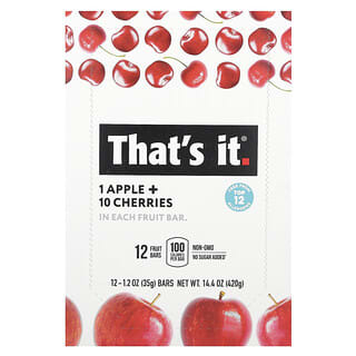 That's It, Fruit Bars, Apple + Cherries, 12 Bars, 1.2 oz (35 g) Each