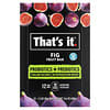 Barre de fruits prébiotiques + probiotiques, Figue, 12 barres, 35 g chacune