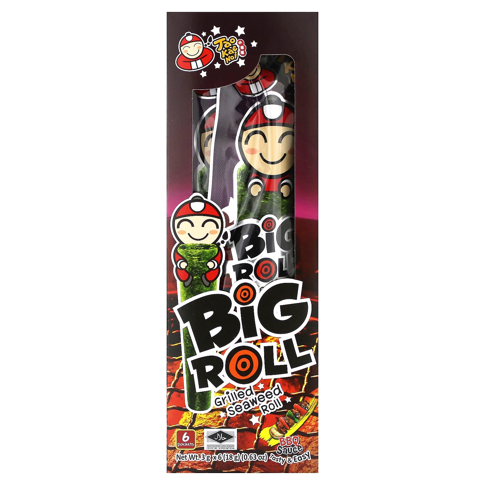 Snack di Alghe Nori Aroma BBQ 15g(3 Pezzi), Cj Bibigo [SV706428