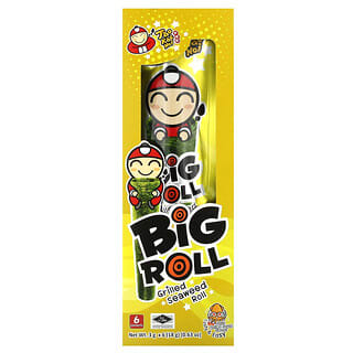 Tao Kae Noi, Big Roll, Grilled Seaweed Roll, Spicy Grilled Squid, 6 Packets, 0.11 oz (3 g ) Each