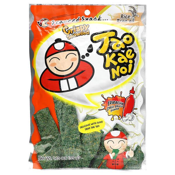 Tao Kae Noi Crispy Seaweed Snack Sriracha Chili Sauce 1 12 Oz 32 G