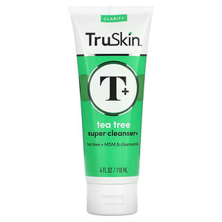 TruSkin, Tea Tree Super Cleanser + MSM & Chamomile, 4 fl oz (118 ml)