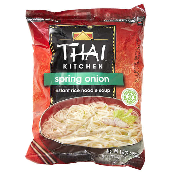 Thai Kitchen, Instant Rice Noodle Soup, Spring Onion, 1.6 oz (45 g)