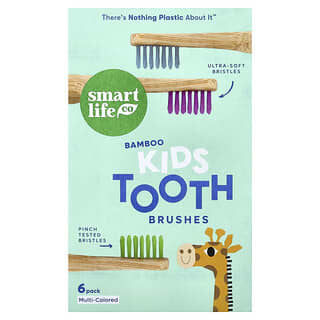 SmartLifeCo, Detské bambusové zubné kefky, viacfarebné, 6 kusov