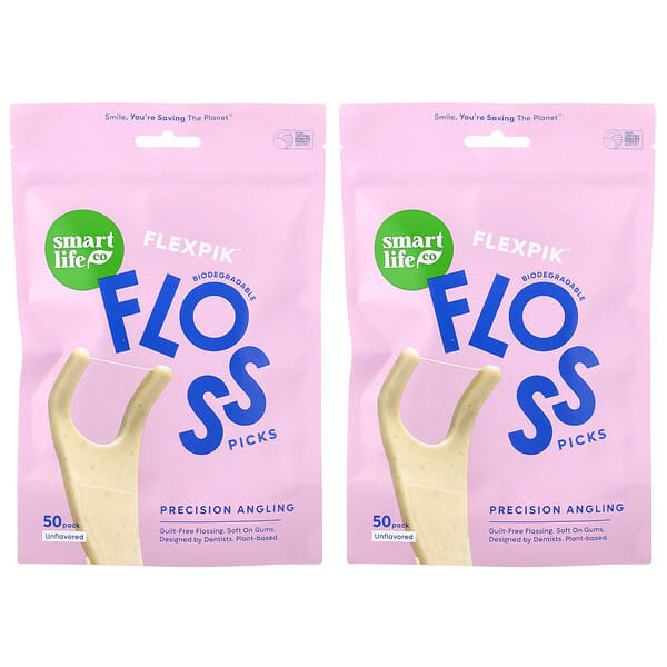 SmartLifeCo, Ață dentară Flexpik™, fără aromă, pachet de 100