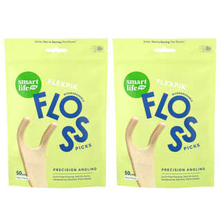 SmartLifeCo, Flexpik™ Floss Picks, Mint, 100 Pack