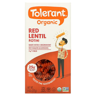Tolerant, Organic Red Lentil Rotini, 8 oz (227 g)