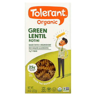 Tolerant, Organic Green Lentil Rotini, 8 oz (227 g)