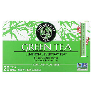 Triple Leaf Tea‏, תה ירוק, 20 שקיקי תה, 38 גרם (1.34 אונקיות)