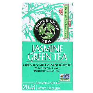 Triple Leaf Tea, Jasmine Green Tea, 20 Saquinhos de Chá, 38 g (1,34 oz)